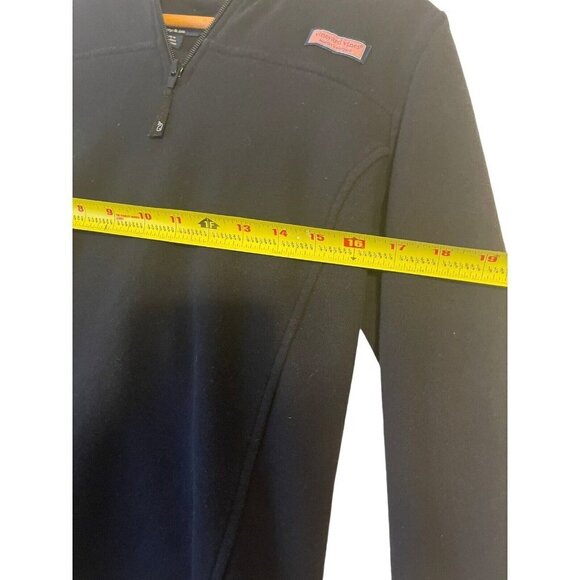 Vineyard Vines Sweater Womens Small Black Red Shep Shirt Zipper Preppy Nautical - Picture 5 of 6